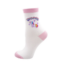 Charger l'image dans la galerie, Chaussettes Longues Licorne Adulte blanc