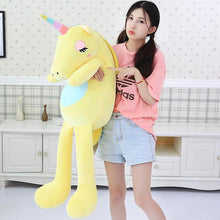 Charger l'image dans la galerie, Grosse Peluche Licorne jaune